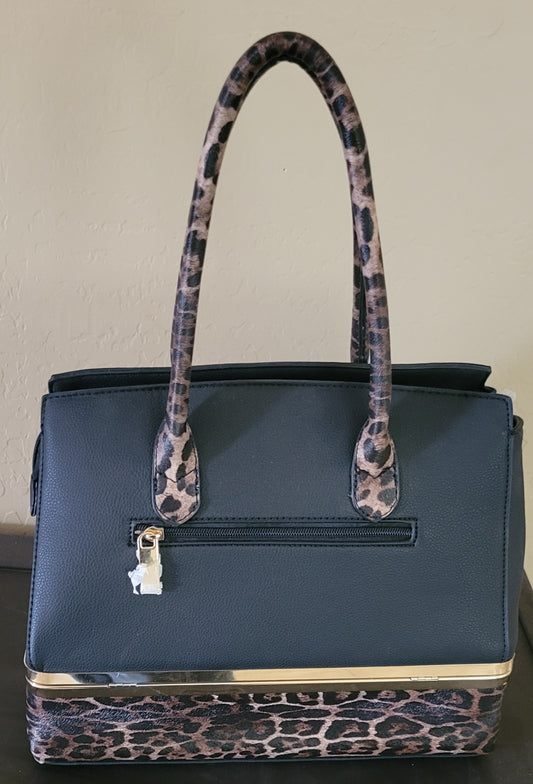 2 Piece Cheetah Satchel w/ matching wallet
