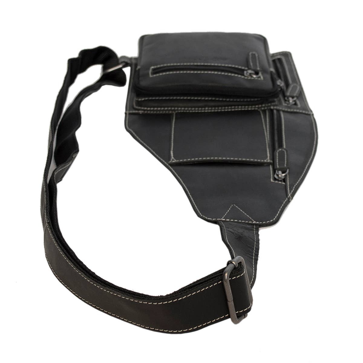 Arrigo Crossbody Shoulder Bag Buffalo Leather - 3 Colours: Donkerbruin