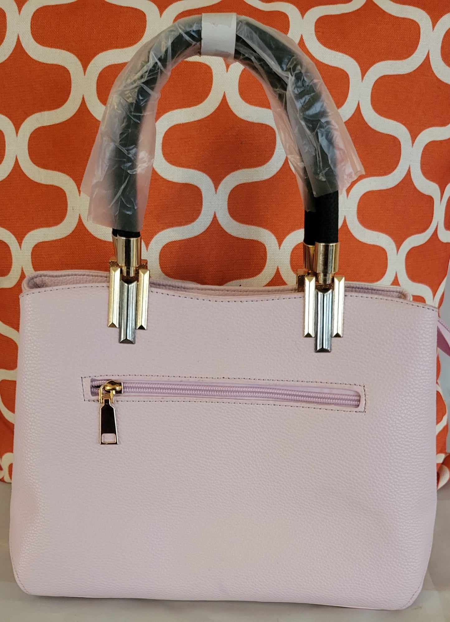 *NEW* Pink & White Single Stripe Satchel