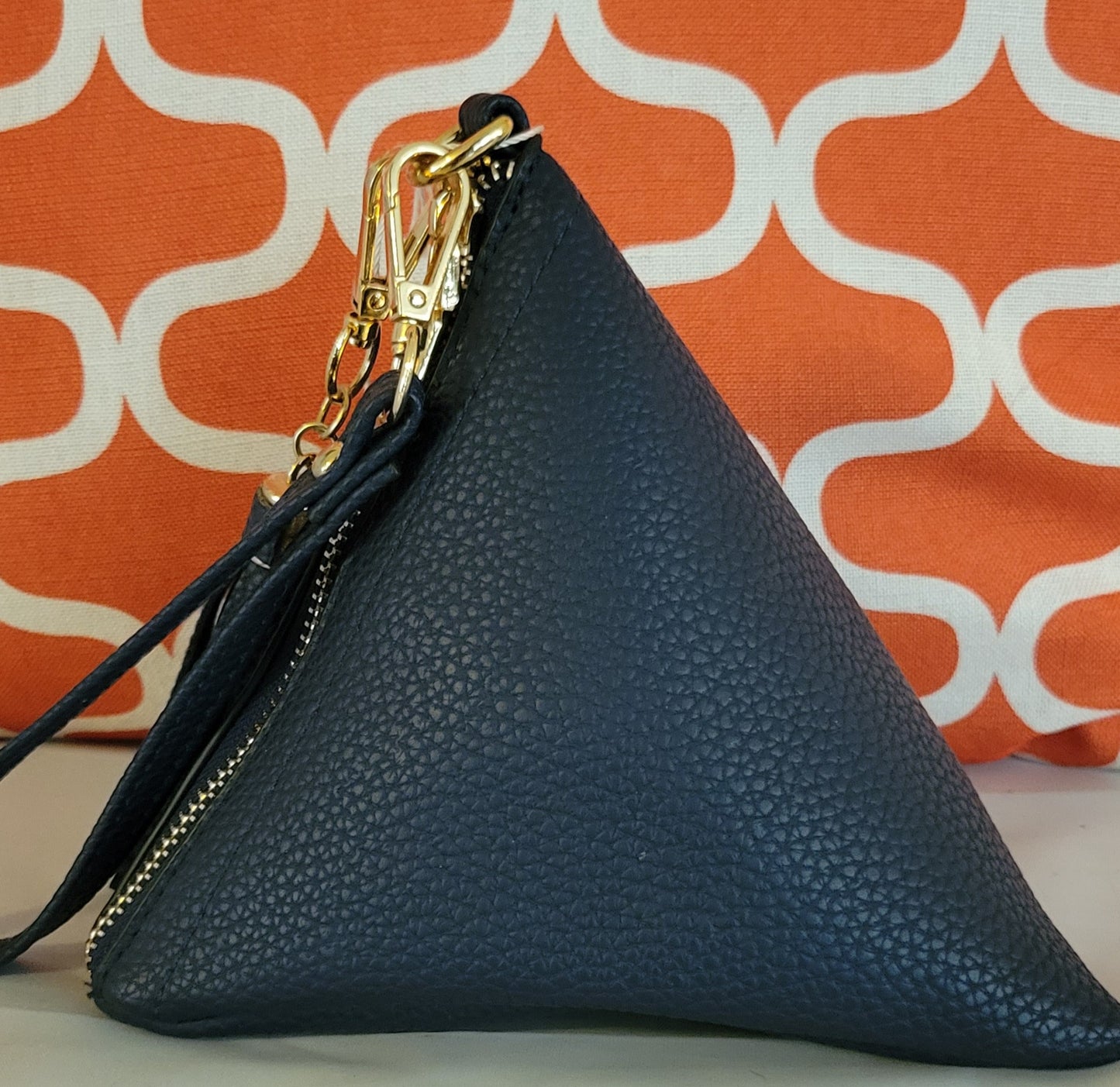 *NEW* Navy Blue Pyramid Wristlet