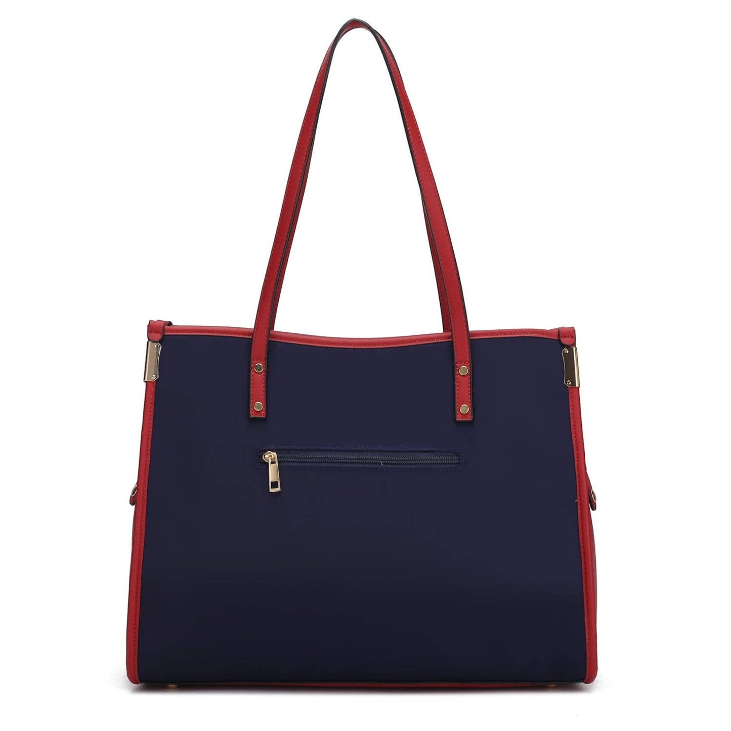 Kindred Oversize Tote Handbag Vegan Leather Women By Mia K.: Navy Wine