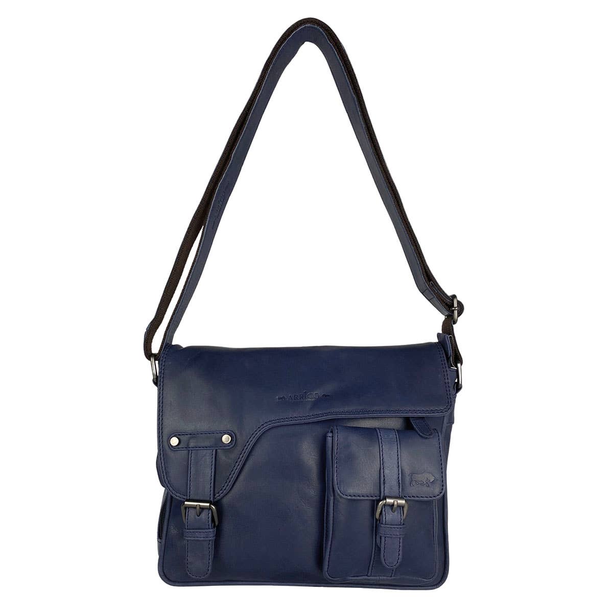 Messenger Bag - Shoulder Bag Leather - Arrigo: Dark blue