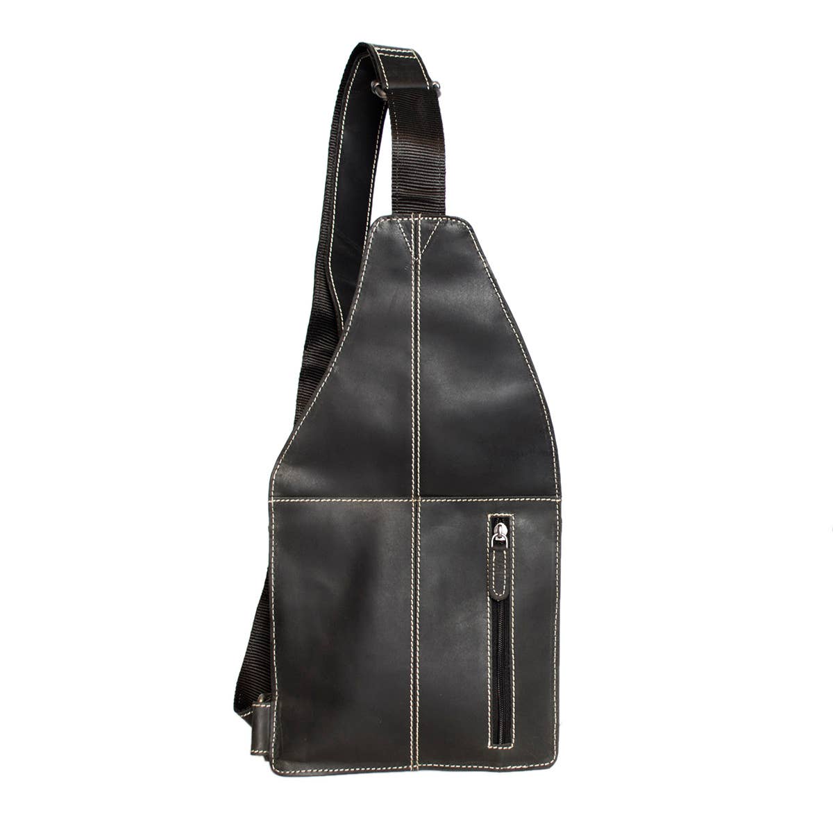 Arrigo Crossbody Shoulder Bag Buffalo Leather - 3 Colours: Zwart