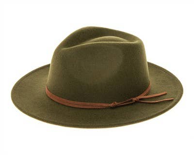 FEDORA HAT: Olive / ONE SIZE