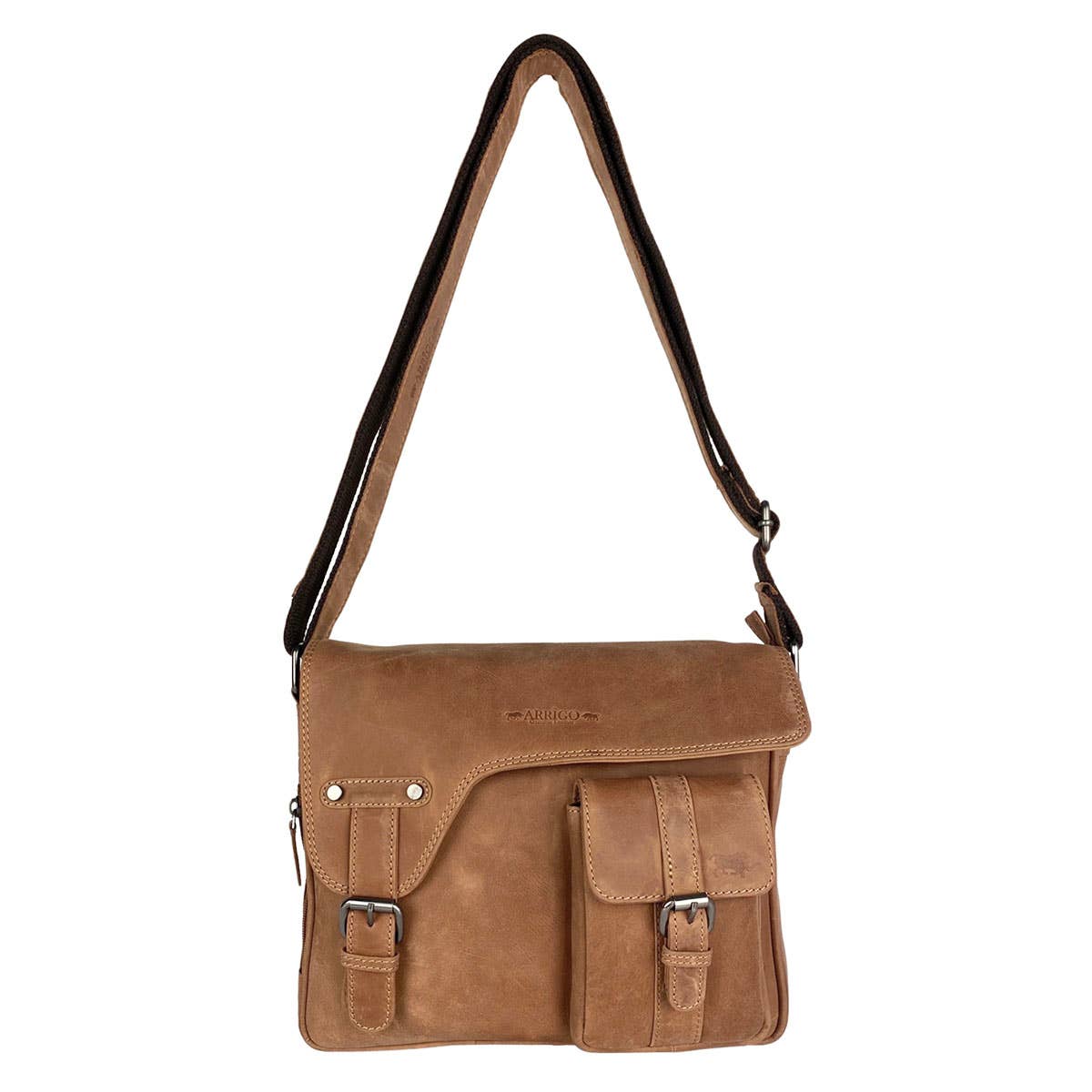 Messenger Bag - Shoulder Bag Leather - 6 colours - Arrigo: Red