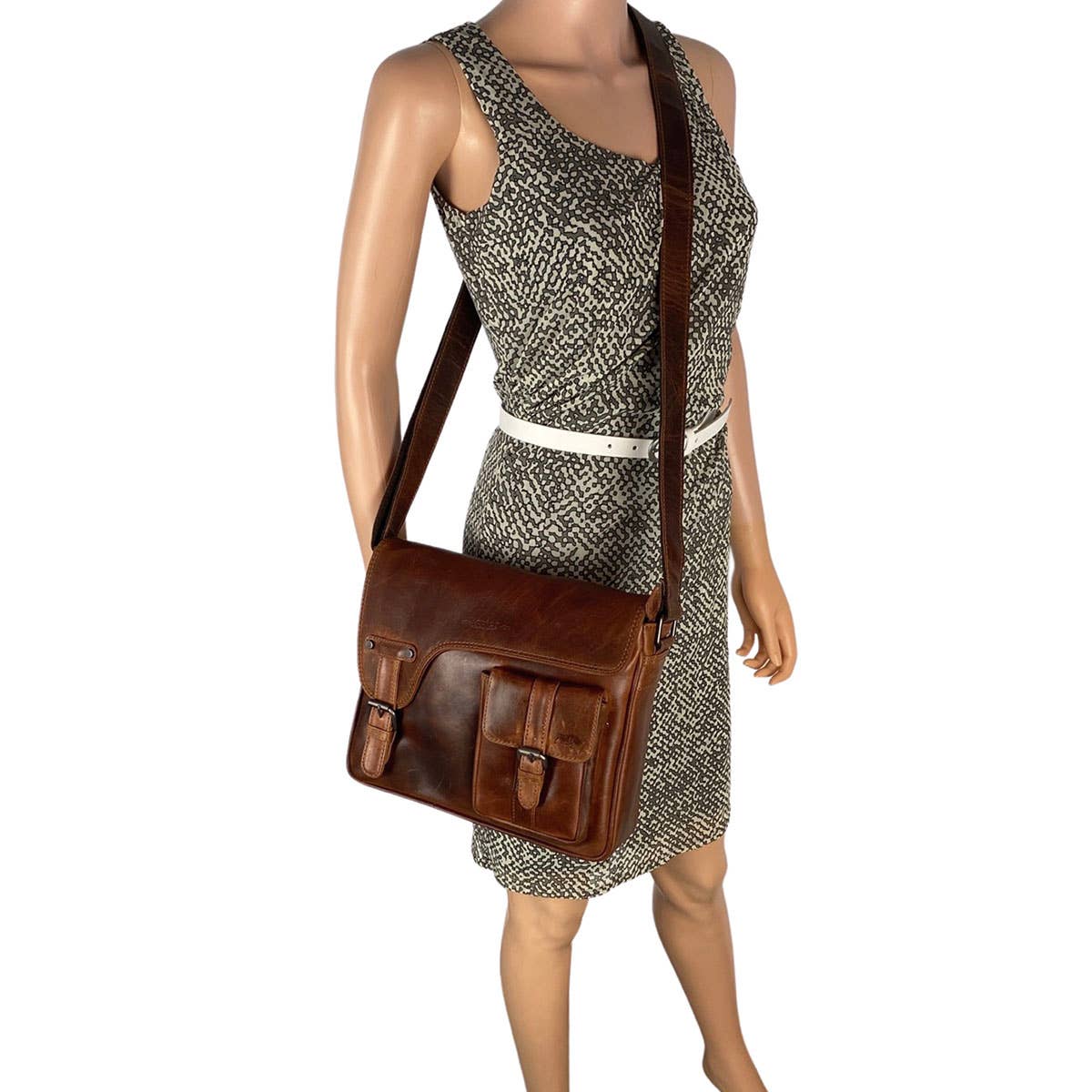 Messenger Bag - Shoulder Bag Leather - 6 colours - Arrigo: Red