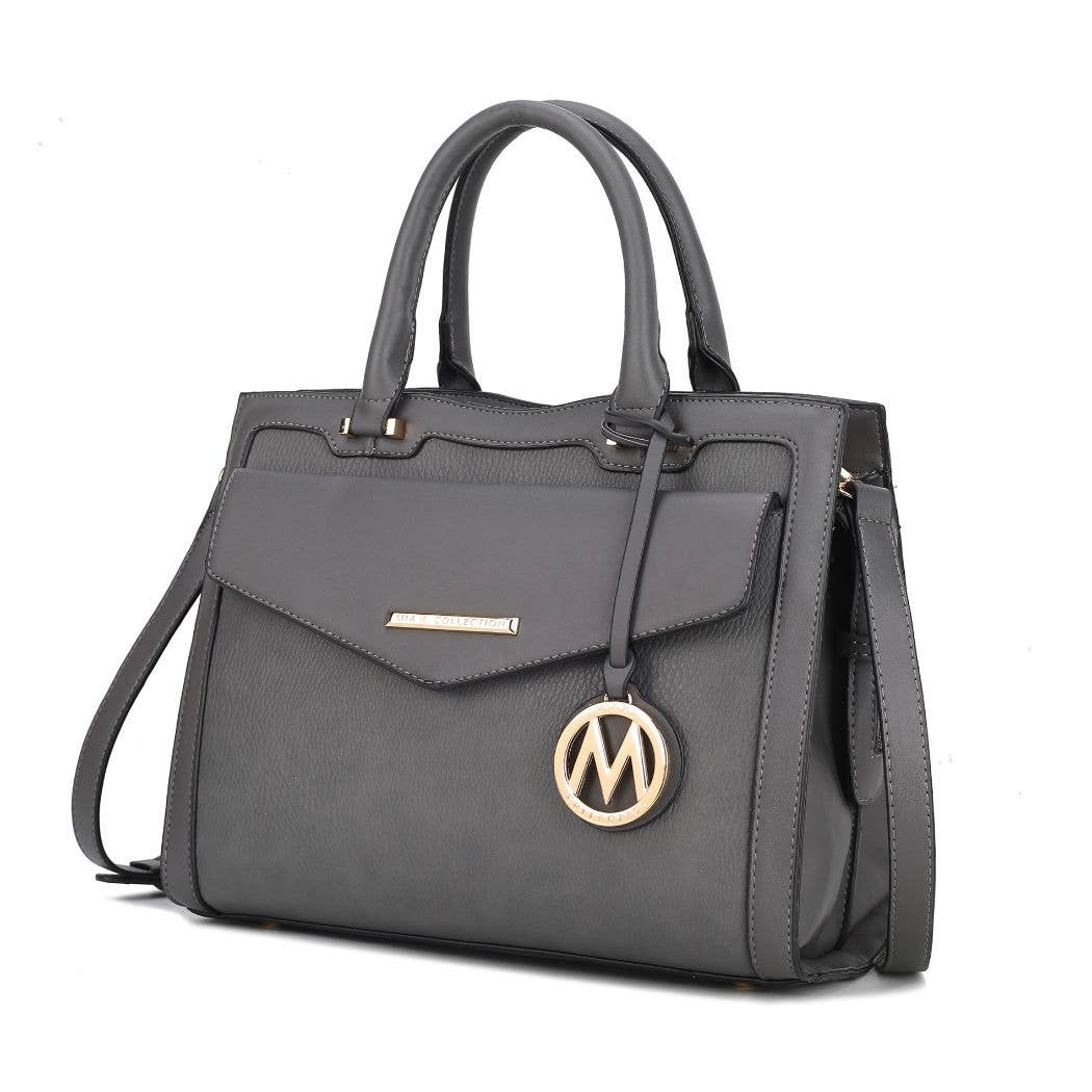 Alyssa Satchel Handbag, Crossover Women By Mia K.: Black