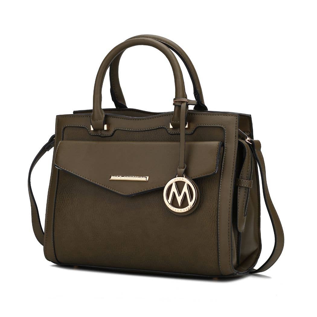 Alyssa Satchel Handbag, Crossover Women By Mia K.: Black