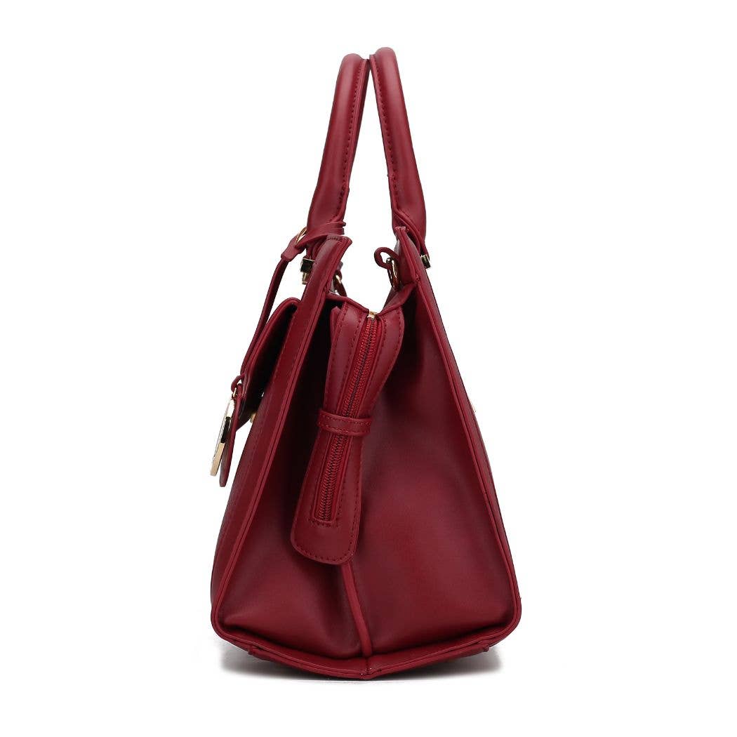 Alyssa Satchel Handbag, Crossover Women By Mia K.: Wine Combo