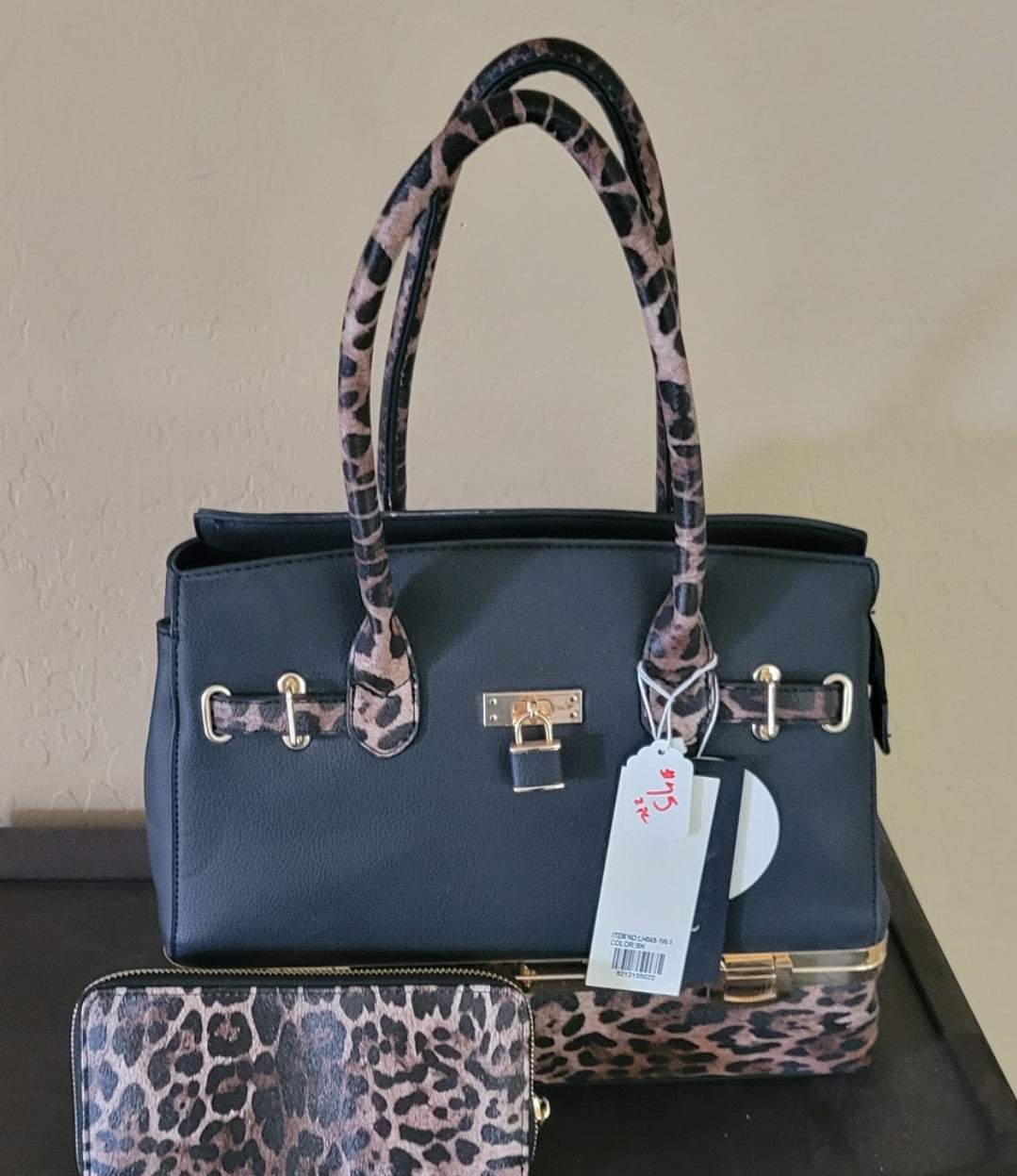 2 Piece  Cheetah Satchel w/ matching wallet