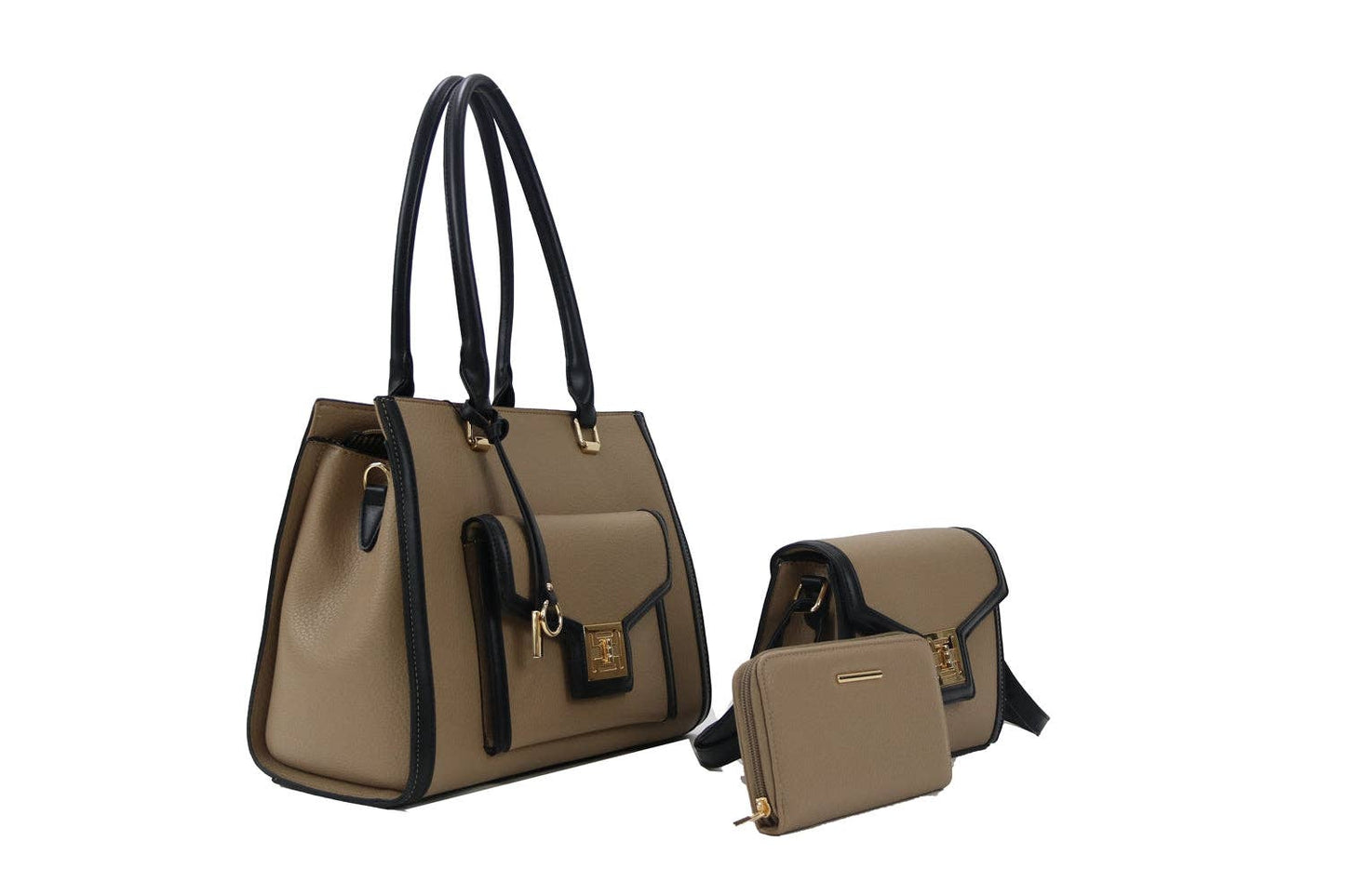 Handbag Set 3 in 1 S1955 I Jolene Couture: Olive