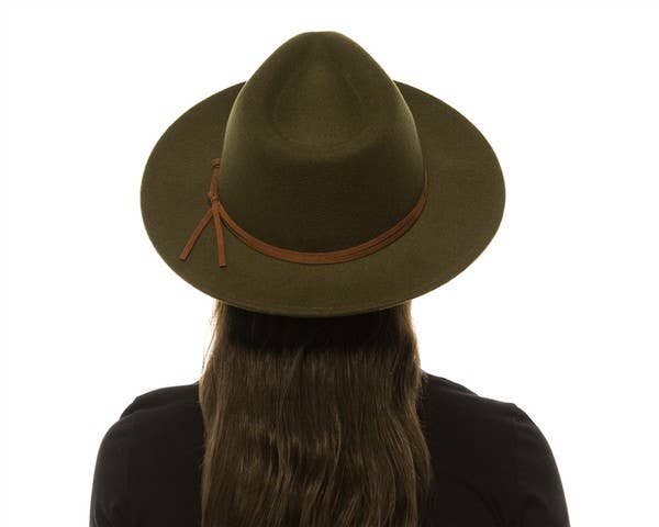 FEDORA HAT: Olive / ONE SIZE