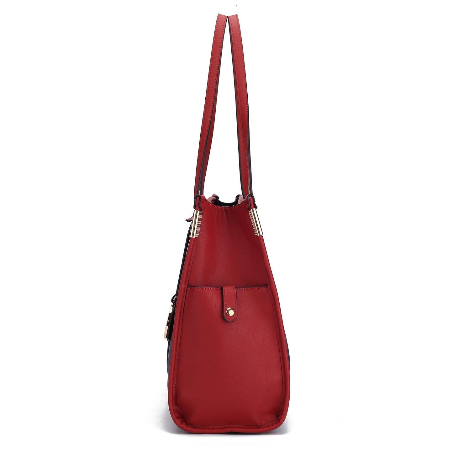 Kindred Oversize Tote Handbag Vegan Leather Women By Mia K.: Navy Wine