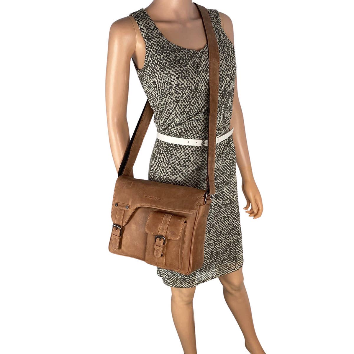 Messenger Bag - Shoulder Bag Leather - 6 colours - Arrigo: Red