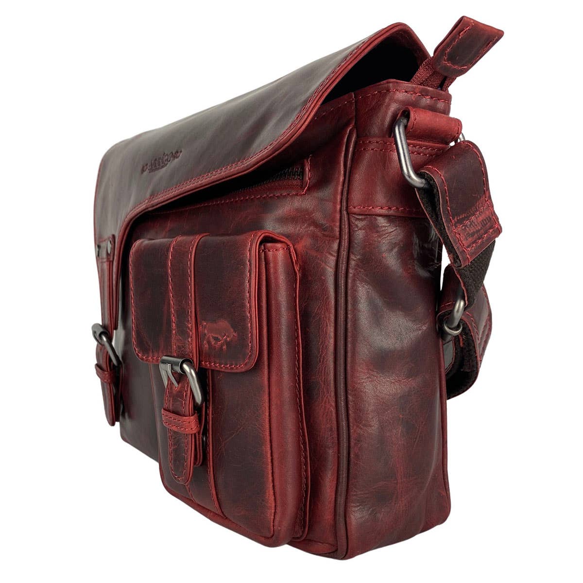 Messenger Bag - Shoulder Bag Leather - 6 colours - Arrigo: Red