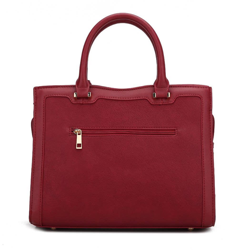 Alyssa Satchel Handbag, Crossover Women By Mia K.: Wine Combo