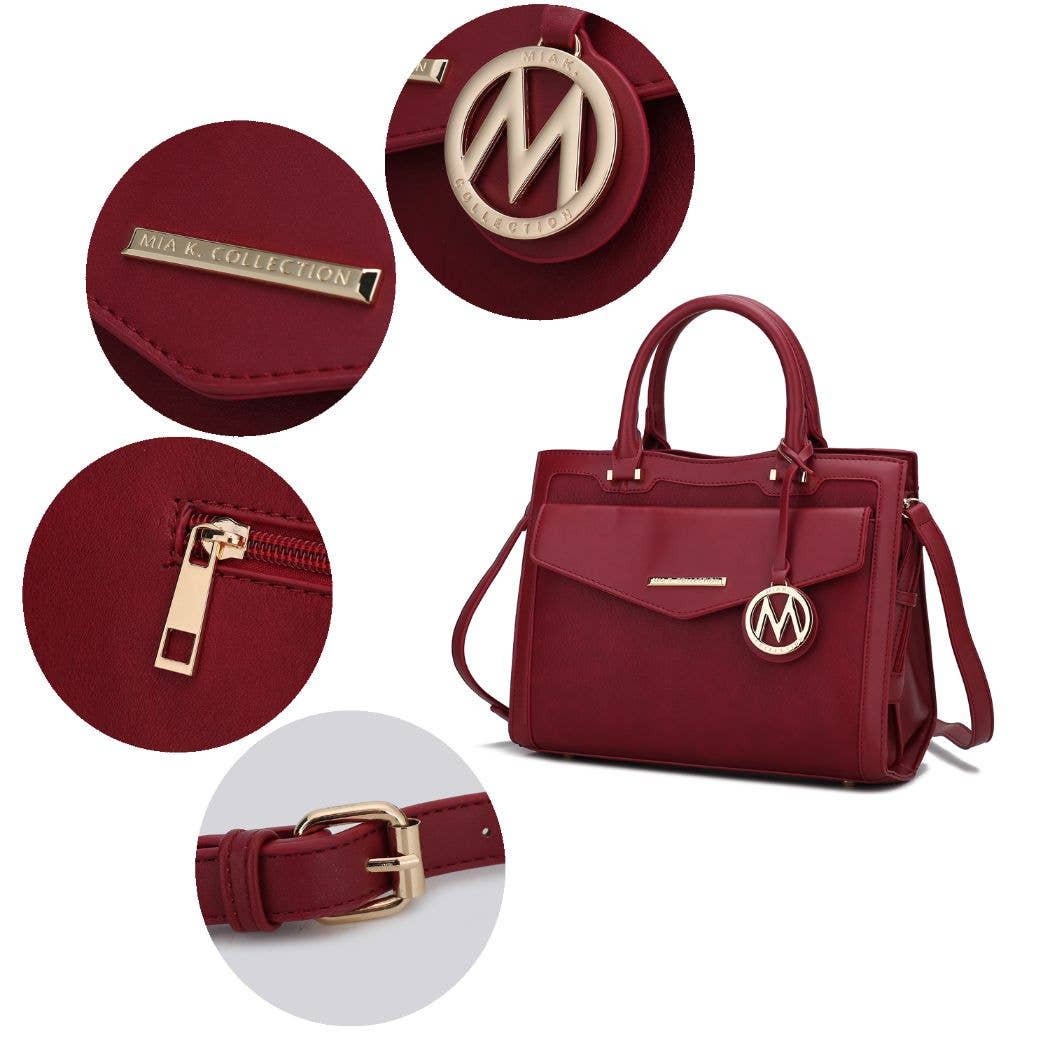 Alyssa Satchel Handbag, Crossover Women By Mia K.: Wine Combo