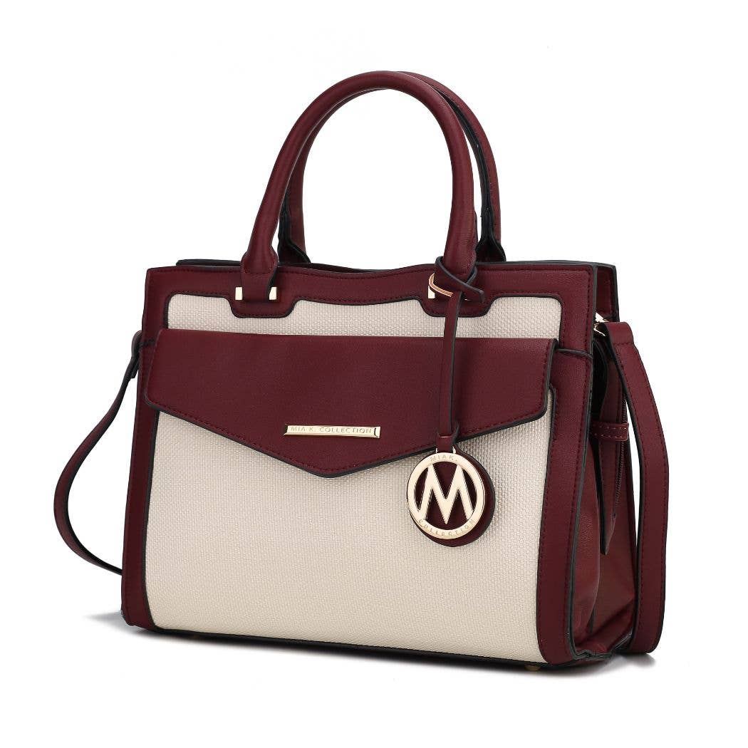 Alyssa Satchel Handbag, Crossover Women By Mia K.: Wine Combo