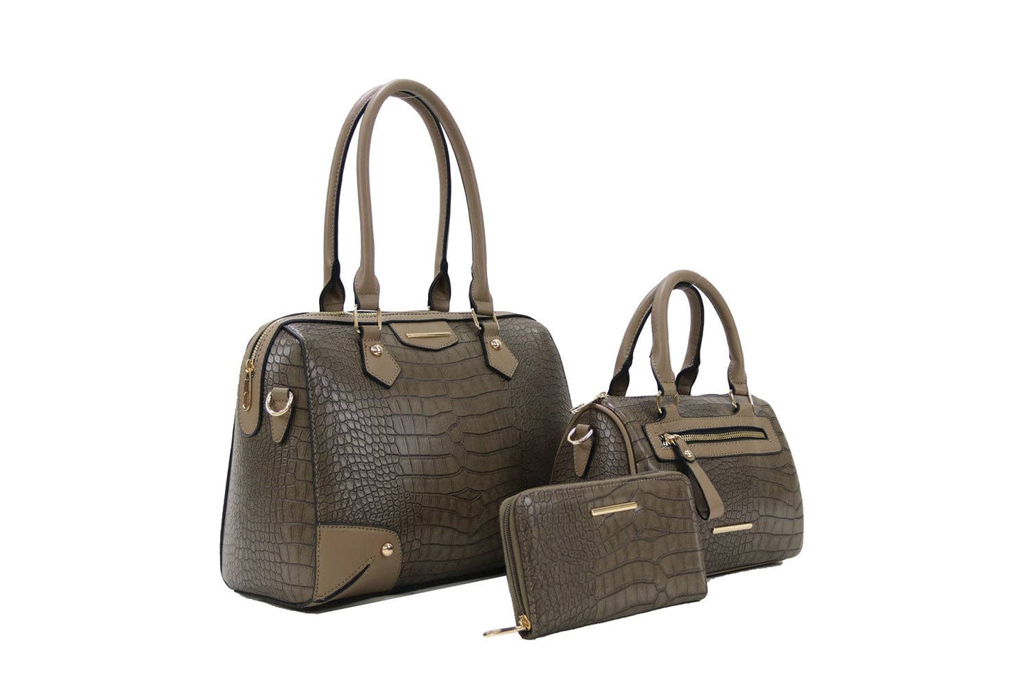 Handbag Set 3 in 1 S1964 I Jolene Couture: Taupe