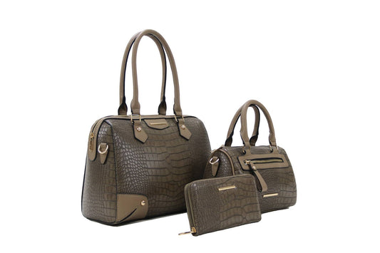 Handbag Set 3 in 1 S1964 I Jolene Couture: Taupe