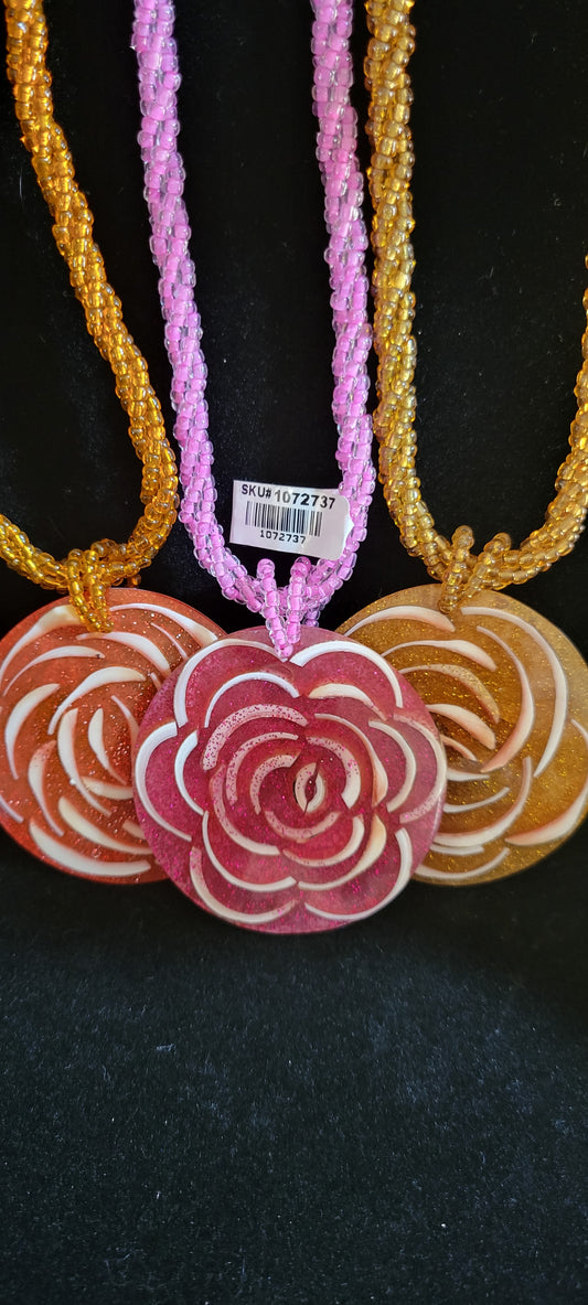 Beaded Flower Necklaces