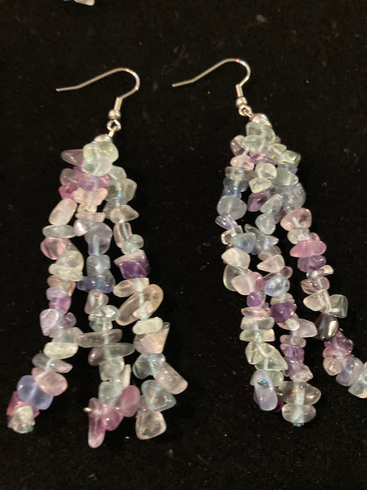 3pc Multi Color Aqua Stone Necklace, Bracelet & Earring Set