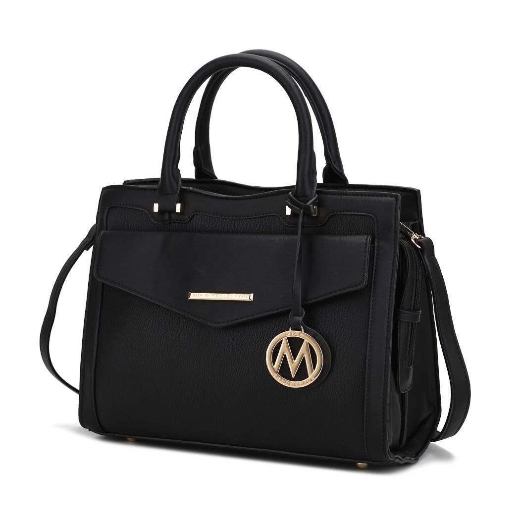 Alyssa Satchel Handbag, Crossover Women By Mia K.: Black